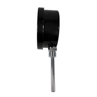 Termometer Bimetal AKS 75mm 0-120 ° C G1/2 Radial Mount Black Steel Case SS Stem EN13190 Cl.2.0 CE Industrial