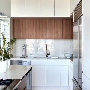 Vietnam Cabinetry Manufacturer Melamine Kitchen <b>Cabinets</b> for Sale European Frameless Modern Kitchen <b>Cabinet</b> for Apartment - Product Image 1