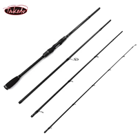 Canne à pêche TAKEDO IM7 100% 30T Carbon 4 Sections Spinning et 7 'Baitcasting ML Power pour la pêche en eau douce salée