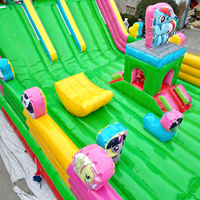 Château gonflable personnalisable à thème licorne et poney, avec toboggan, en PVC écologique – Meilleur prix