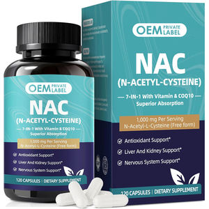 OEM 1000mg N-Acetyl Cysteine (Freeform NAC) Capsules Antioxidant <b>Liver</b> & Kidney Detox Immune Support Natural <b>Supplement</b> - Product Image 1
