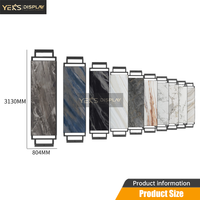 Présentoir à carreaux grand format robuste YEK'S avec système rotatif à 360°, écologique et antirouille, pour magasin et salle d'exposition