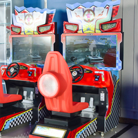 Machine de jeu de course d'arcade - Course automobile 3D à détection de mouvement pour un joueur avec structure métallique et prise en charge de la langue anglaise