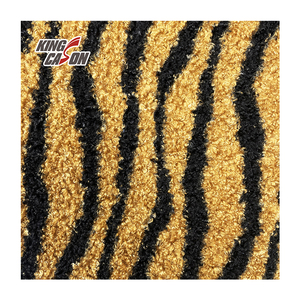 Kingcason Trung Quốc Nhà Máy 100Polyester Một Bên Chải Tiger Sọc In Teddy Sherpa Lông Cừu Vải Cho Áo Khoác Chăn Đồ Ngủ - Product Image 1