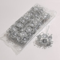 Mini roses artificielles en soie 6 pièces Écologiques DIY Mariage Diplôme Pâques Accessoires pour cheveux de mariée Barrettes Bandeaux Corsage