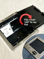FUPAI FP-250 Insert de sol en acier inoxydable de type 86 à quatre positions IP22, ouverture à 180 degrés, pour pose de moquette, électrostatique