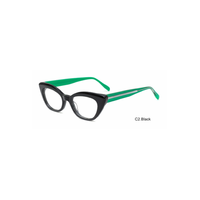 Montures de lunettes optiques en acétate œil-de-chat pour femmes, montures de vue tendance, OEM ODM, logo personnalisé