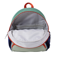 Mochila de Nailon para Niños, Diseño Multicolor con Paneles, Respaldo Suave, Bolsillos Delanteros y Laterales, Resistente, 20-36L, Unisex, para Uso Diario