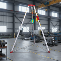 Trépied de sécurité en aluminium haute résistance, design télescopique, léger et portable pour les opérations de sauvetage en espace confiné
