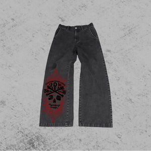 Pantalones de mezclilla delanteros planos de cintura media Vintage para hombre Pantalones de lavado ligero transpirables ecológicos - Product Image 2