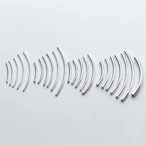 Tubo hueco de plata de ley 925 de 1.5mm, 2mm, 3mm, 4mm para accesorios de joyería DIY, pulseras, abalorios y fornituras - Product Image 1