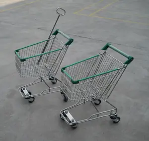 Shopping Trolley Cart MOQ 50 PCS Chrome Plating 120L NZ Style Supermarket Grocery Trolley Chrome Plated Pakistan Shopping Cart