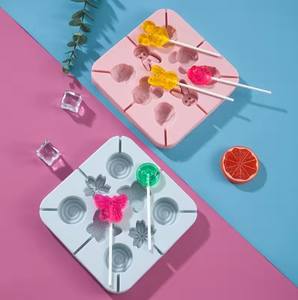 Moldes de silicona para piruletas de 4 cavidades, adorno de paja para gatos y perros, molde de silicona para <span class=keywords><strong>fondant</strong></span>, gelatina, Lolly, moldes para hornear, bandejas - Product Image 6