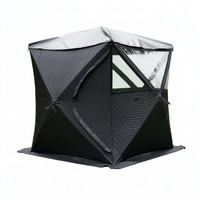 Tente de sauna professionnelle OEM triple couche isolée avec housse de pluie, en Oxford 300D, portable, pour extérieur, à bois