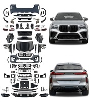 Kit de Conversión de Carrocería con Capó, Guardabarros, Faros Delanteros, Parachoques y Faldones Laterales para BMW X6 E71 2008-2014, Actualización al Estilo X6M LCI 2024
