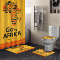 Juda Lion Drapeau Durable Étanche 3D Impression Numérique Éthiopien Design Traditionnel Rasta Rideau de Douche pour Salle de Bain
