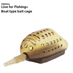 Feide Bait Cage, mangeoire de pêche de type européen en forme de bateau, dispositif d'engraisement au sol, lestée par plomb, extra-large, en plastique et fer - Product Image 4