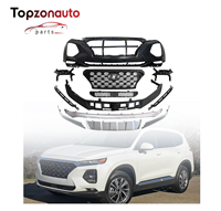 Topzonauto Nouveau Cache de Pare-chocs Avant pour Hyundai Santa Fe 2019 2020 OEM 86511S2000 Ajustement Direct Peignable Pièce Auto Kit Pare-chocs Avant