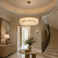 Lustres ronds modernes, luminaire suspendu en marbre, lustre en albâtre pour chambre à coucher, salon, hall d'entrée, couloir