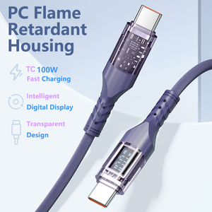 2025 mới 5A pha lê thiết kế C để Loại C Cáp sạc nhanh PD/QC 0 nylon bện C sạc cáp cho Huawei điện thoại di động PH - Product Image 2