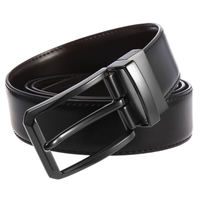 LY35-ZZ4026-1 Nouvelle ceinture décontractée pour homme avec boucle à ardillon, logo personnalisé, boucle à ardillon en alliage, boucle réversible, sangle noire en cuir de vachette