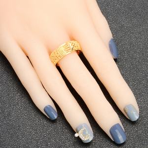 Bagues JXX en gros plaquées or 24 carats, simples, géométriques, magnifiques alliances pour femmes, style classique, principalement en laiton - Product Image 3