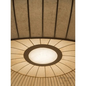 Lustre rond en soie de style japonais, diamètre 100 cm, 120 cm, 150 cm, ampoule E27 à économie d'énergie, éclairage pour hall d'entrée - Product Image 4