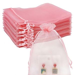 Design Service Custom Logo Organza Pouches Bulk Drawstring Mesh Jewelry Bags Sheer Fabric Gift <b>Wrap</b> Wedding Party Branding - Product Image 1