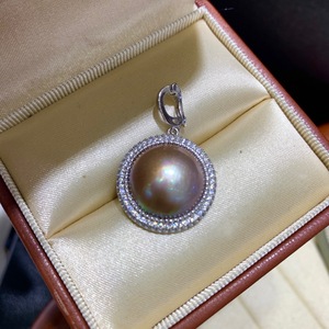 Pendientes de Perlas del Mar del Sur Doradas Escasas, 15-16 mm, AAA, Redondos, con Engaste de Bisel, Joyería Clásica de Boda para Mujer - Product Image 2