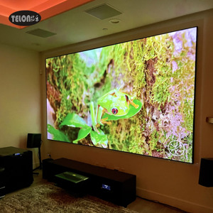 Pantalla de Proyección <span class=keywords><strong>Telon</strong></span> de 150 Pulgadas 4K PET Crystal-SBSP ALR Gris Oscuro con Carcasa de Aluminio y Montaje en Pared/Techo para Cine en Casa - Product Image 6