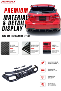 Difusor Trasero de Fibra de Carbono Seca Estilo <span class=keywords><strong>AMG</strong></span> de 3 Piezas para Mercedes Benz Clase A W177 A35 A45S <span class=keywords><strong>AMG</strong></span> 2019+ - Product Image 3