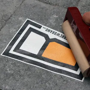 Adesivo de asphalto impressão de decalques de piso gráfico personalizado ao ar livre