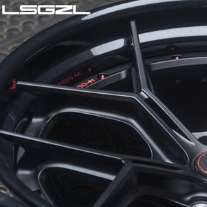 Negro obsidiana con rueda de aleación forjada transparente brillante 5x127 5x130 5x114,3 Llanta negra de 2 piezas para Chevrolet Corvette C7 C8 - Product Image 6