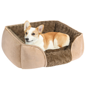 Lit pour animaux de compagnie en velours rose de luxe, orthopédique, fabrication sur mesure, confortable, chaud pour l'hiver, pour chien, coton pp - Product Image 4