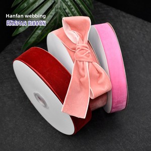 Pita Beludru Hanfan Lebar 1cm, Satu Sisi Berumbai, Embos, Buatan Tangan untuk Dekorasi Pohon Natal - Product Image 3