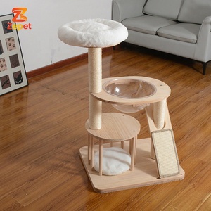 <span class=keywords><strong>Arbre</strong></span> à <span class=keywords><strong>chat</strong></span> en bois écologique de style <span class=keywords><strong>simple</strong></span> avec nid et structure d'escalade pour toute la famille, adapté à tous les styles décoratifs - Product Image 5