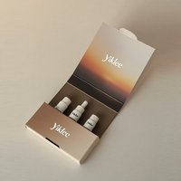 Scatola Pieghevole in Carta con Finestra in PVC Trasparente per Campioni di Profumo 3 ml 5 ml 10 ml, Logo Personalizzato, per Cosmetici e Rossetti