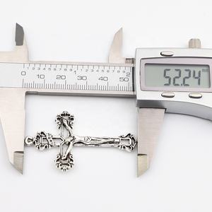 Salib Katolik INRI Yesus Salib 2 Inci, Logam Paduan - Product Image 6