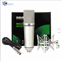 Microphone à condensateur professionnel 26 cœurs 48V avec support antichoc pour enregistrement en studio en direct