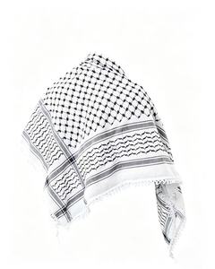 Factory supply Adult Saudi Palestine Keffiyeh <b>Black</b> Shemagh Arab Premium <b>Wrap</b> Muslim Headwear Head Scarf for Men - Product Image 2