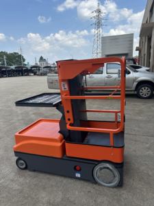 Chariot élévateur électrique 300 kg, nacelle élévatrice à ciseaux autopropulsée <span class=keywords><strong>de</strong></span> 3 à 4 m avec batterie au lithium, plateforme <span class=keywords><strong>de</strong></span> travail - Product Image 1