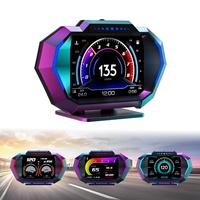 HUD OBD2 2023 con Múltiples Idiomas, GPS, Presión de Turbo P24, Pantalla de Velocidad, Medidor de Velocidad, Escáner OBD2 para Vehículos