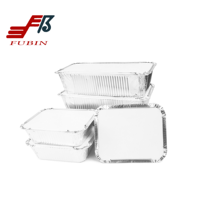 Casseroles jetables en papier d'aluminium avec couvercles Conteneurs alimentaires pour le stockage des aliments à emporter Plateaux de cuisson robustes pour la torréfaction et la cuisson