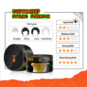 Cire <span class=keywords><strong>coiffante</strong></span> Spider Wax pour barbier, formule sûre et non toxique, marque privée CPNP GMPC BARBERPASSION. - Product Image 4