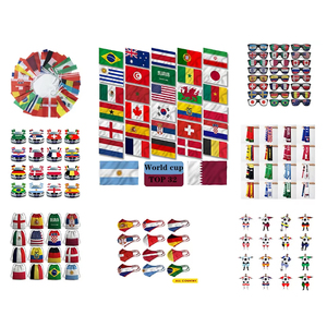 BOLISI Football Écharpe Chapeaux & Lunettes de soleil Fanion Style Fans Acclamations Produits avec Drapeaux pour tous les Pays - Product Image 1