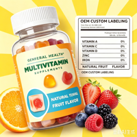 Multivitamines pour enfants en croissance, marque privée d'usine, végétaliennes, minérales, complément essentiel pour adolescents, bébés, gommes multivitaminées pour enfants
