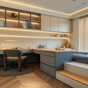 Lit Tatami de Luxe Personnalisé Style Japonais, Plateforme de Rangement Discrète Minimaliste pour Villa Moderne - Product Image 1