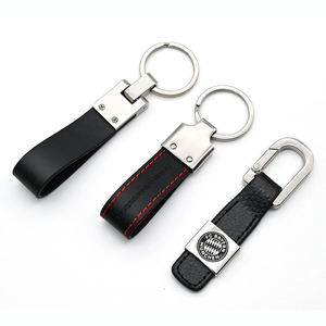 Car Leather Keyring Manufacturer Wholesale Key Chain Custom Brand Logo Name Souvenir Promotional Keychain