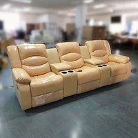 Modernes Heimkino Single Multifunktion ales elektrisches Sofa Top Layer Rindsleder Echtes Leder Holz Direct Factory Sale Space