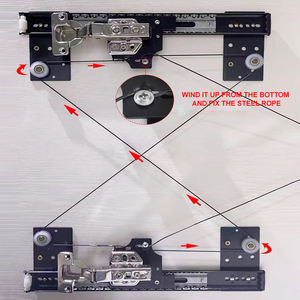 Laci mebel baja padat Eropa Internal lipat sistem ayunan tersembunyi untuk kamar tidur kabinet tersembunyi 4x4 saku pintu geser - Product Image 6